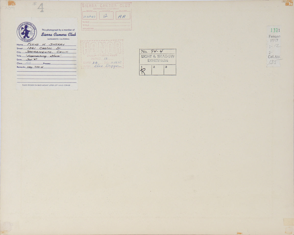 <i>Approaching Storm</i> <br> 1967 Photograph <br><br>#C2391