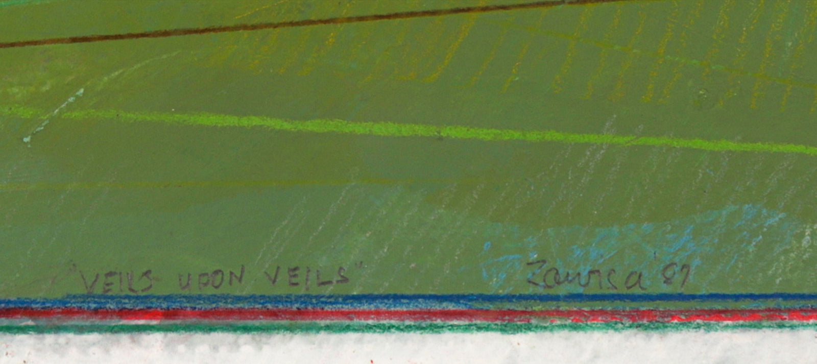 <i>Veils Upon Veils</i> <br>1987 Acrylic on Paper <br><br>#C2402