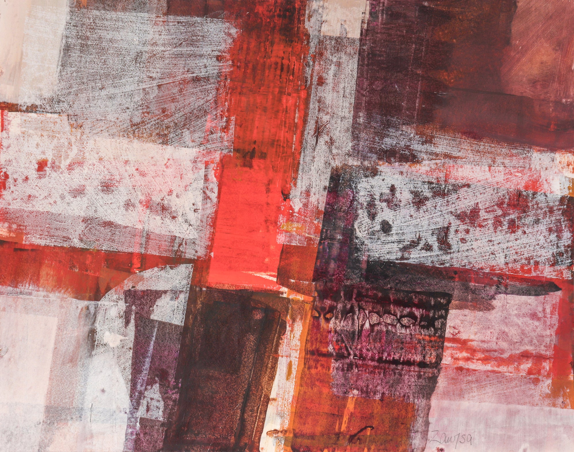 <i>Works of Texture</i> Series <br>1964 Acrylic on Paper <br><br>#C2409
