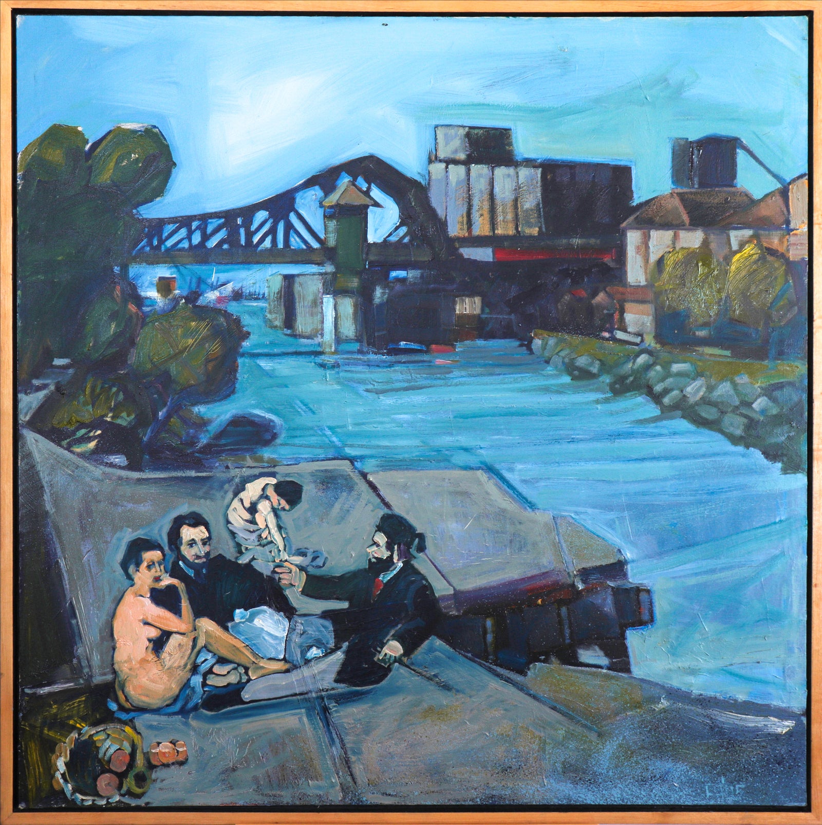 <I>Manet Visits Alameda</I> <br>2005 Oil<br><br>#C2444