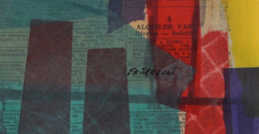 Boats in Abstraction<br>1968 Collage<br><br>#C2464