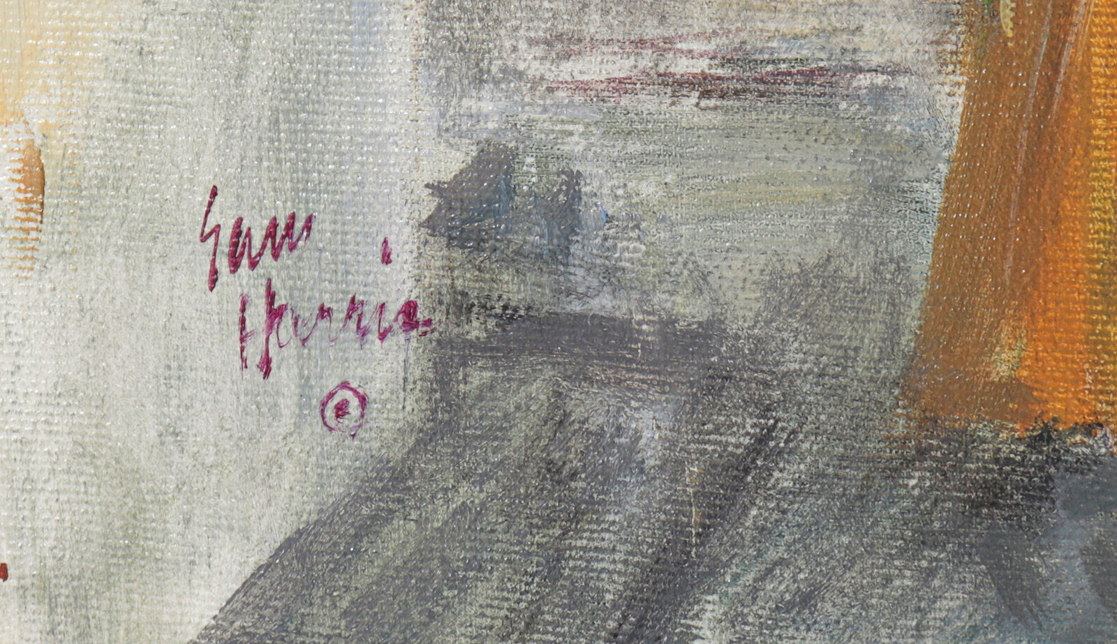 Paved Street of Paris <br>1960-70s Oil <br><br>#C2508