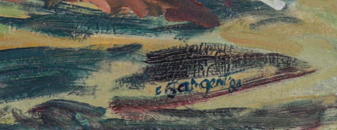 Northern California Hill Scene <br>1980 Oil <br><br>#C2566