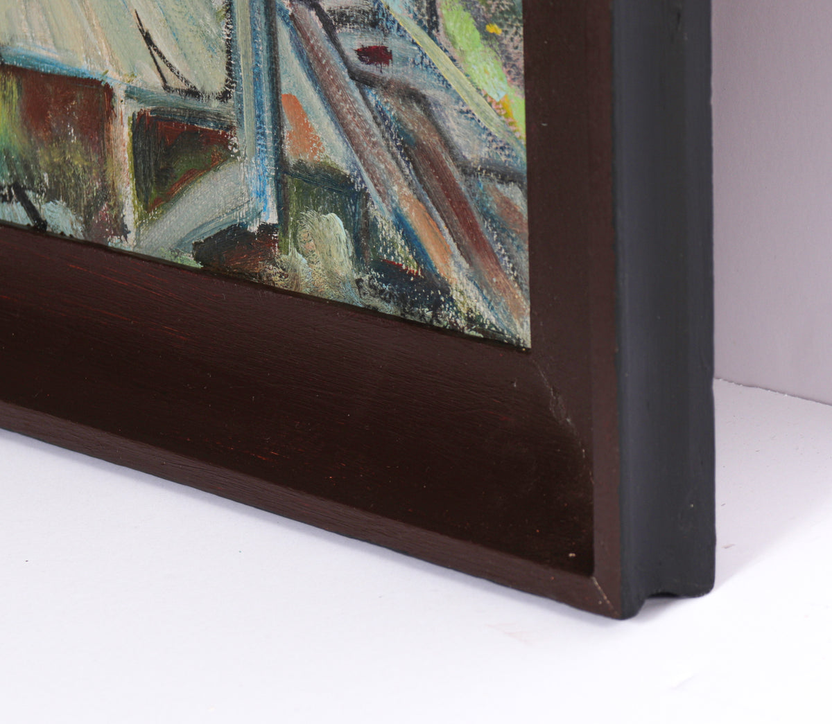 Napier Lane on the Filbert Steps <br>1930's-40's Oil <br><br>#C2591