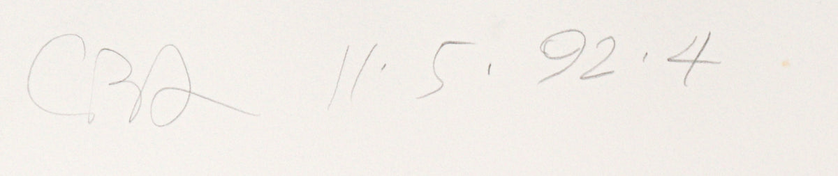 Red and Pink Gestural Abstract <br> 1992 Monotype <br><br>#C2603