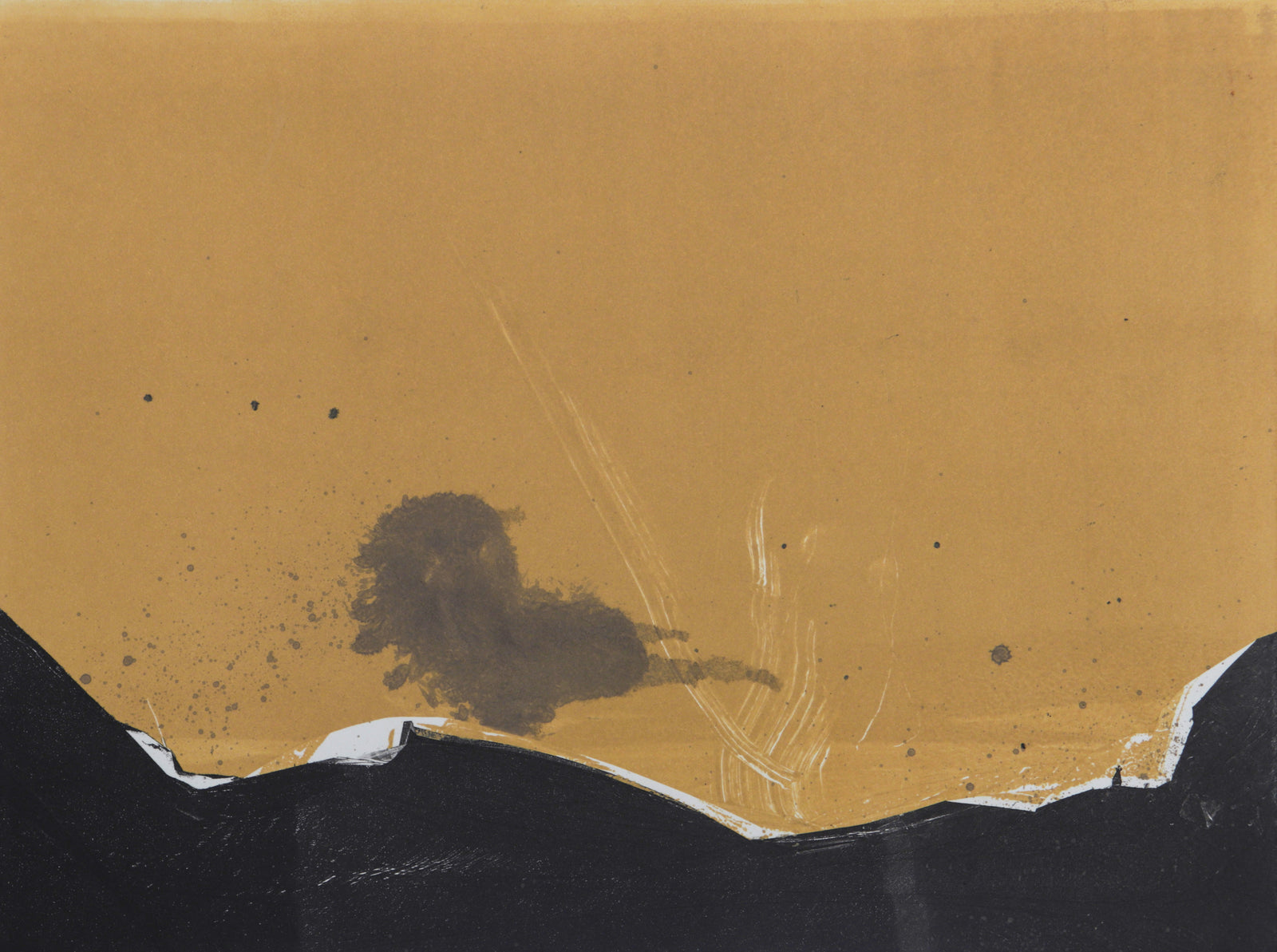 Abstracted Desert Scene <br> 20th Century Monotype <br><br>#C2612