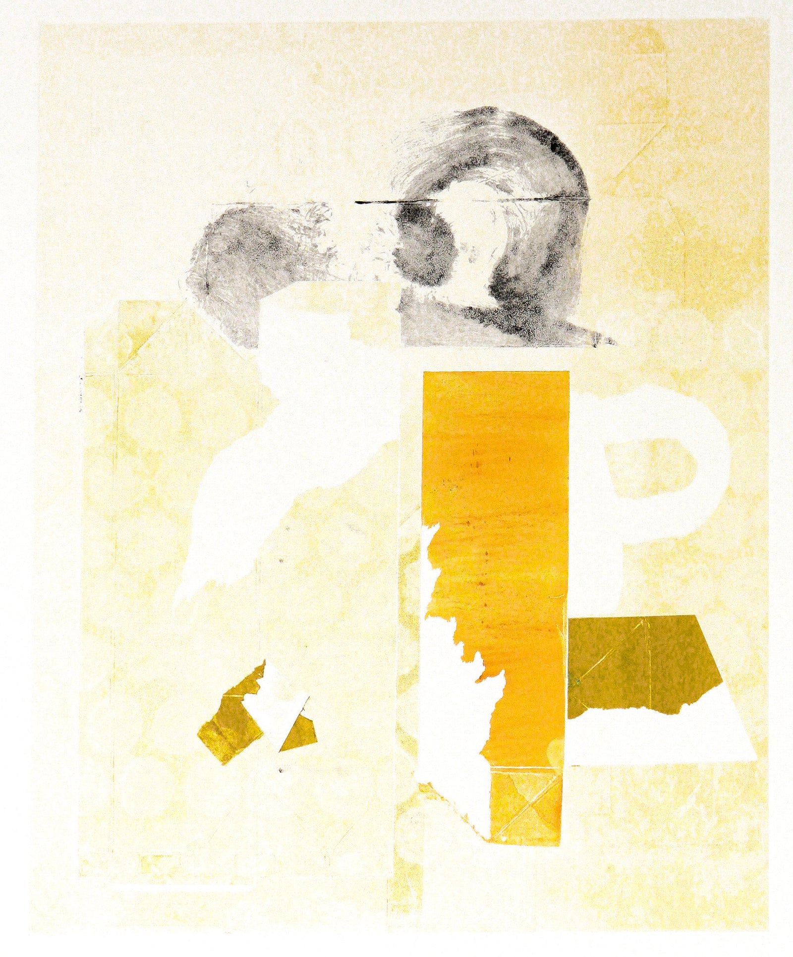 Golden Monotype with Faded Bubble Wrap Detail <br>1992 Monotype<br><br>#C2613