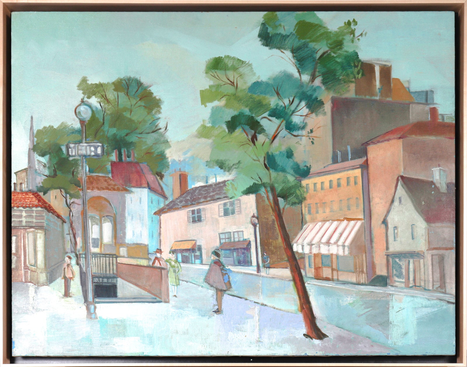 Parisian Street Scene <br>20th Century Oil <br><br>#C2672