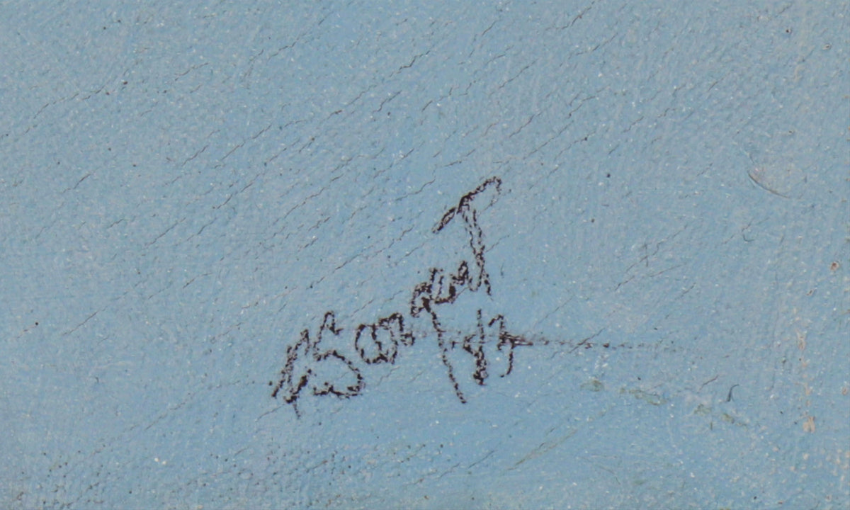 Deconstructed San Francisco Cityscape <br>1983 Oil <br><br>#C2729