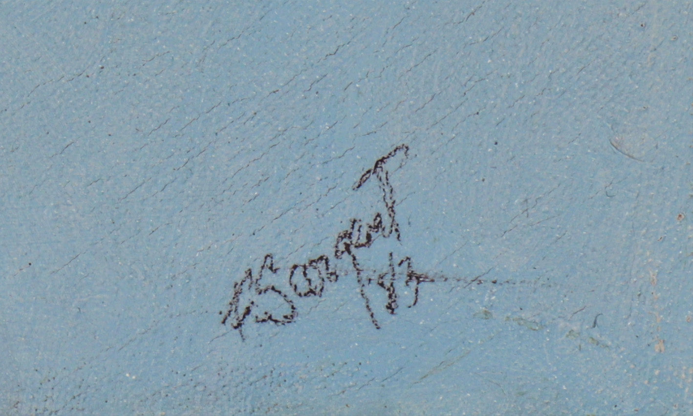 Deconstructed San Francisco Cityscape <br>1983 Oil <br><br>#C2729