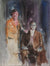 Modernist Portrait of a Couple<br>20th Century Oil<br><br>#C2730