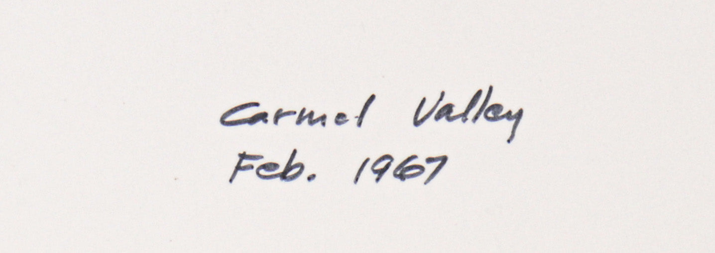<I>Carmel Valley</I> <br>1967 Graphite<br><br>#C2736