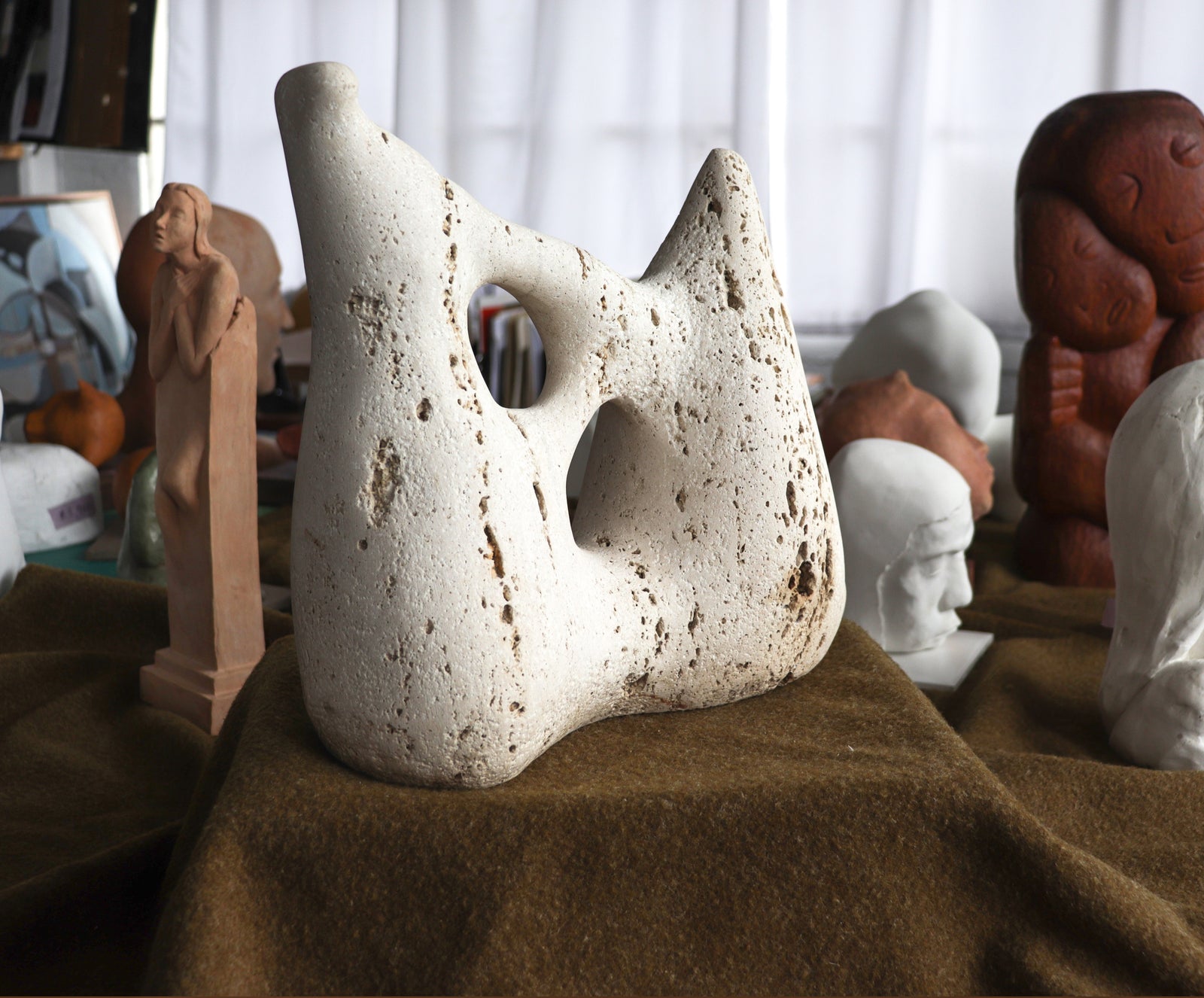 Modernist Abstract Object <br>1980-2000s Stone <br><br>#C2823