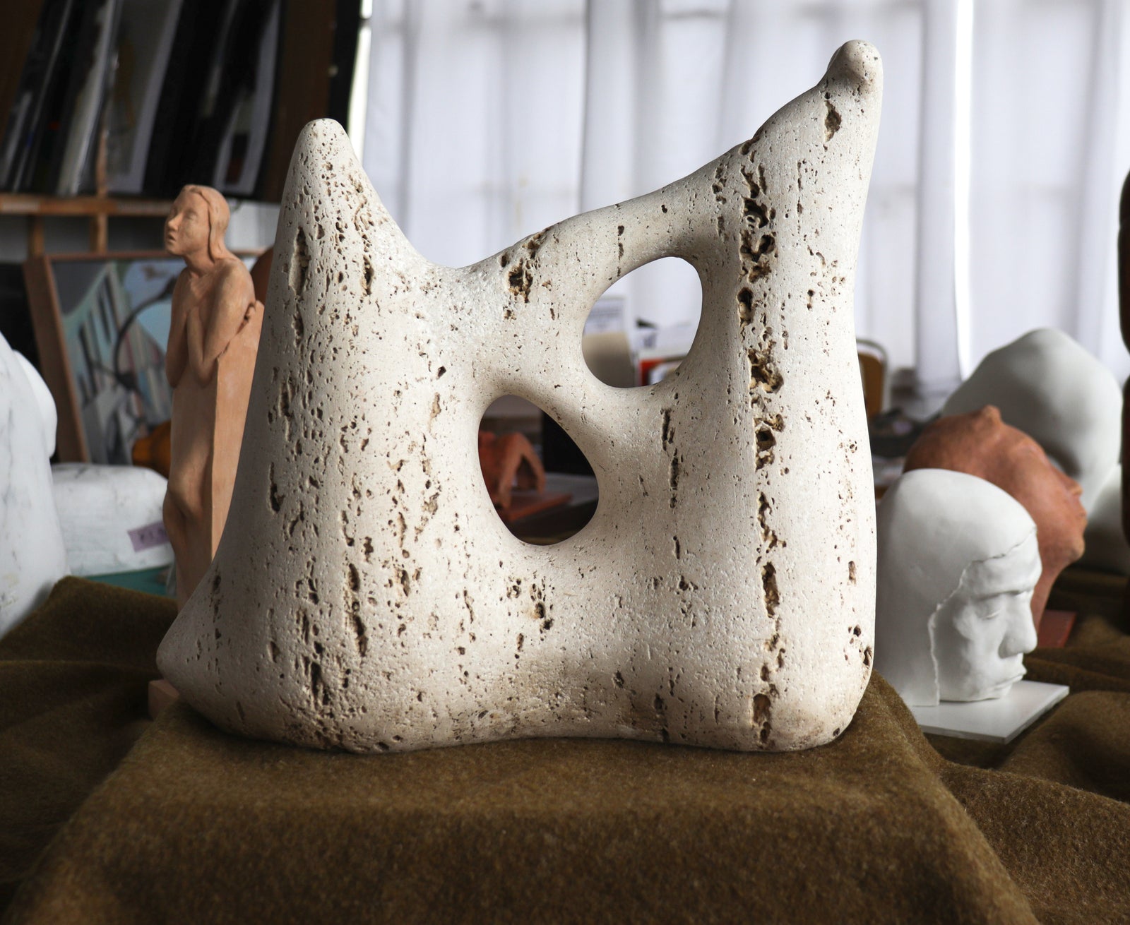 Modernist Abstract Object <br>1980-2000s Stone <br><br>#C2823