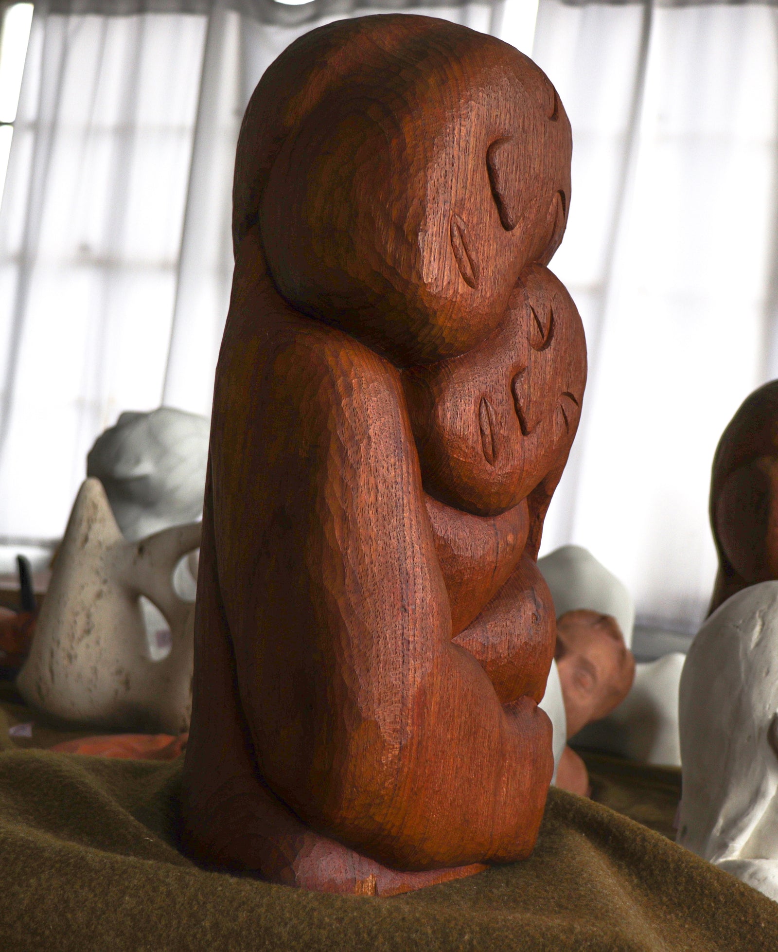 Embracing Figures I <br>20th Century Carved Wood<br><br>#C2862