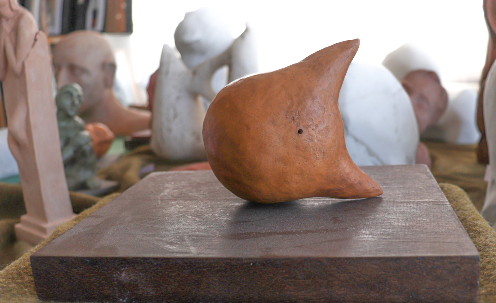 Resting Cat & Child <br>20th Century Sculpture <br><br>#C2884