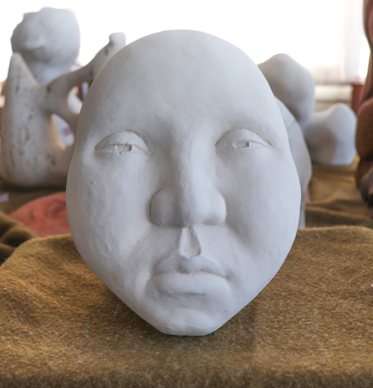 Gazing Mask &lt;br&gt;20th Century Terracotta Sculpture &lt;br&gt;&lt;br&gt;#C2937