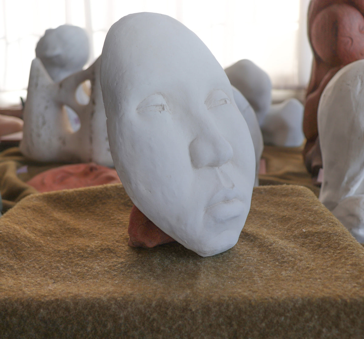 Gazing Mask <br>20th Century Terracotta Sculpture <br><br>#C2937