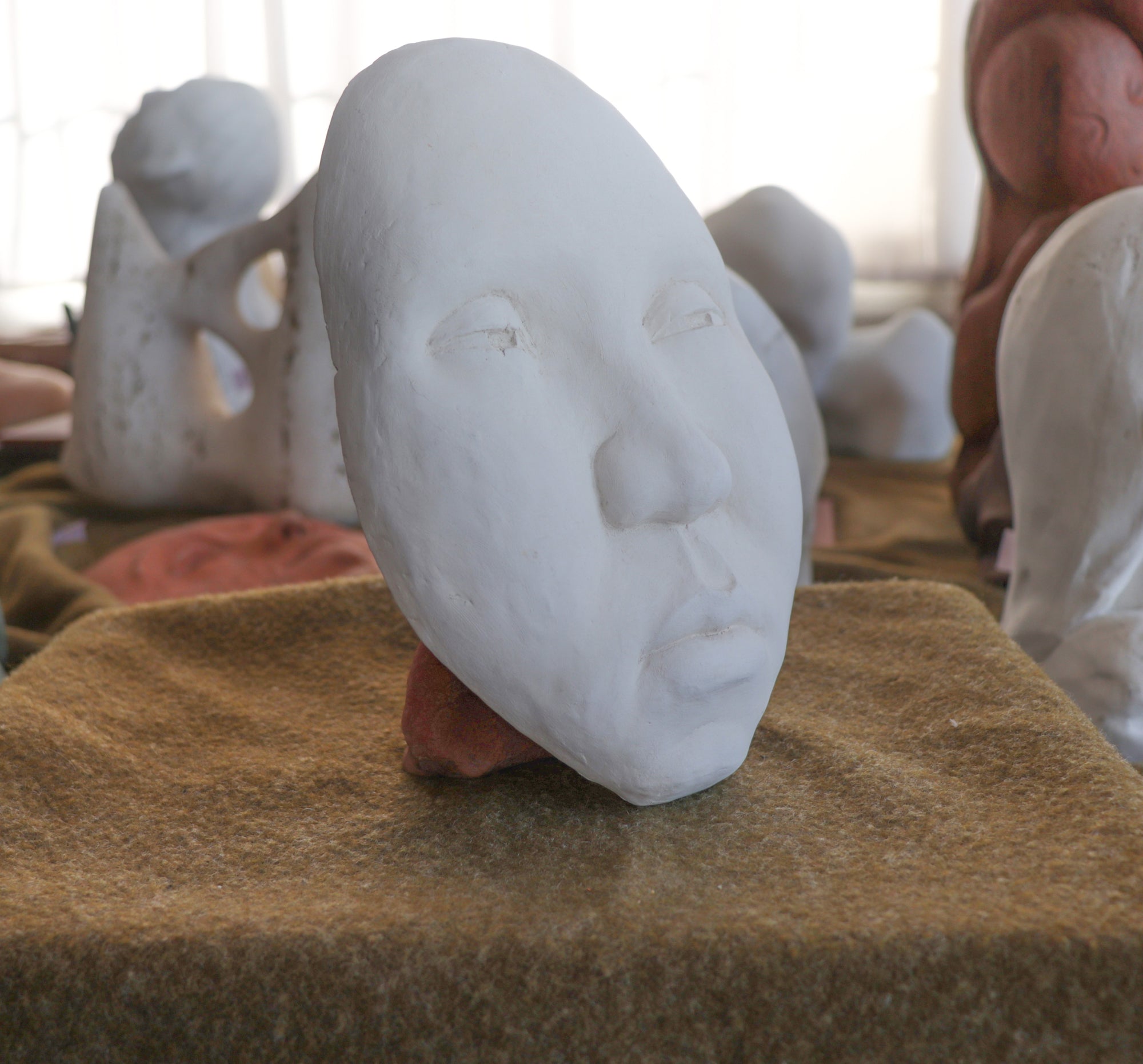 Gazing Mask <br>20th Century Terracotta Sculpture <br><br>#C2937