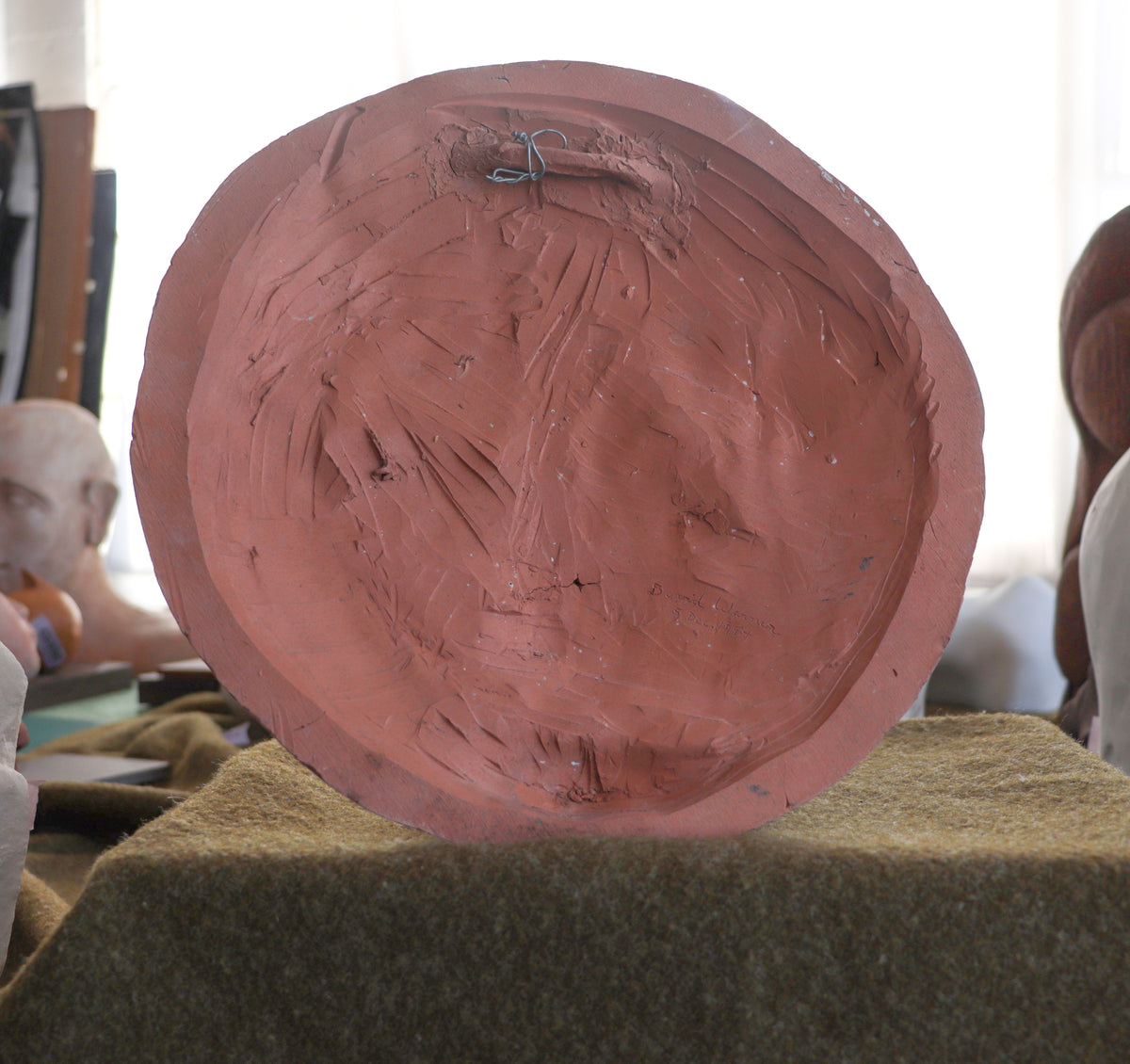 Musing Face <br>1994 Clay Sculpture <br><br>#C2940