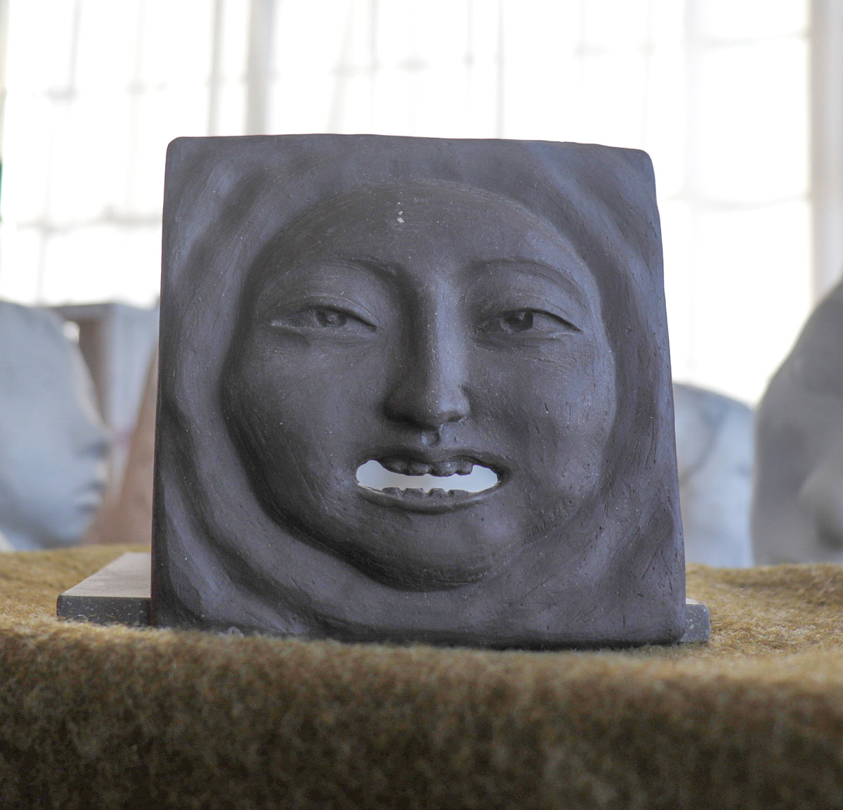 Amiable Face Tile&lt;br&gt;20th Century Sculpture&lt;br&gt;&lt;br&gt;#C2963