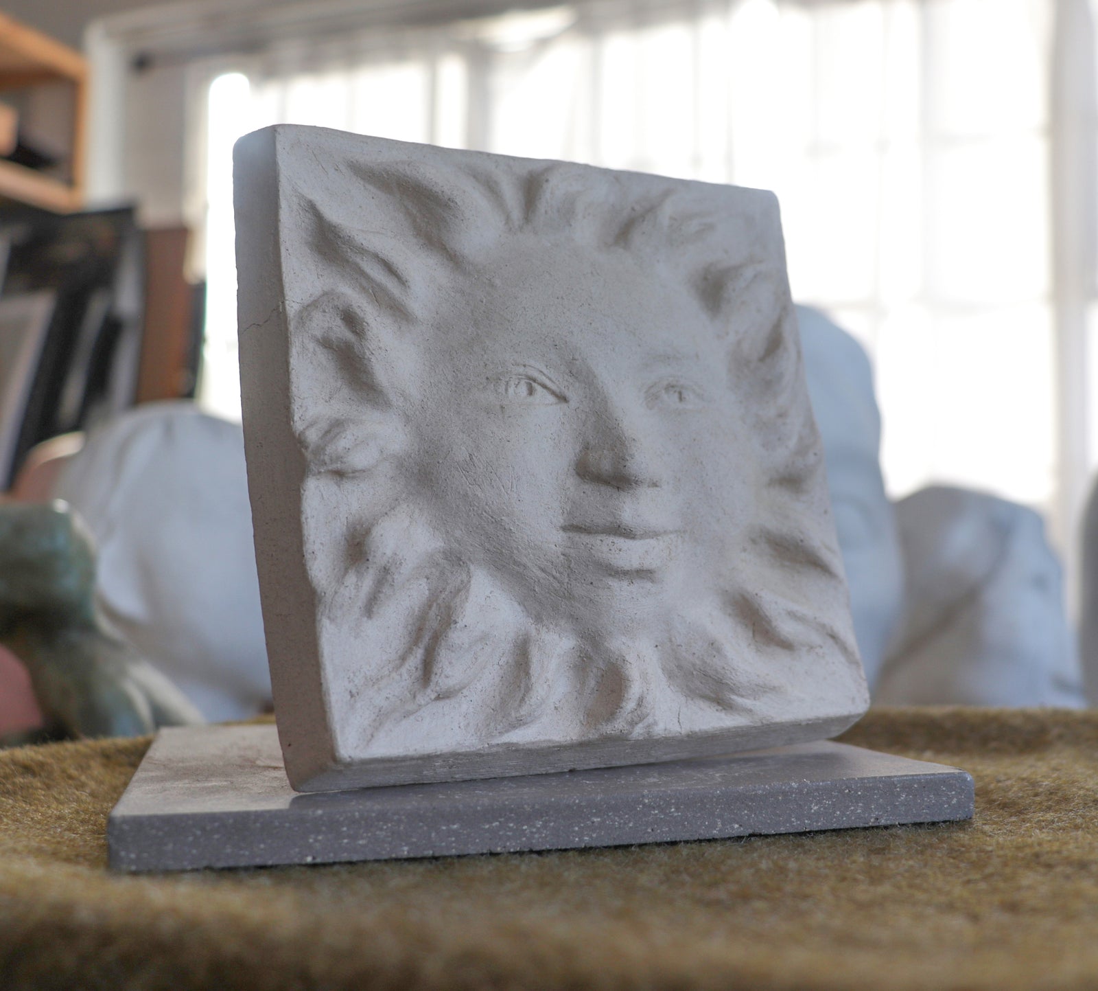 Smiling Sun Tile<br>20th Century Sculpture<br><br>#C2966