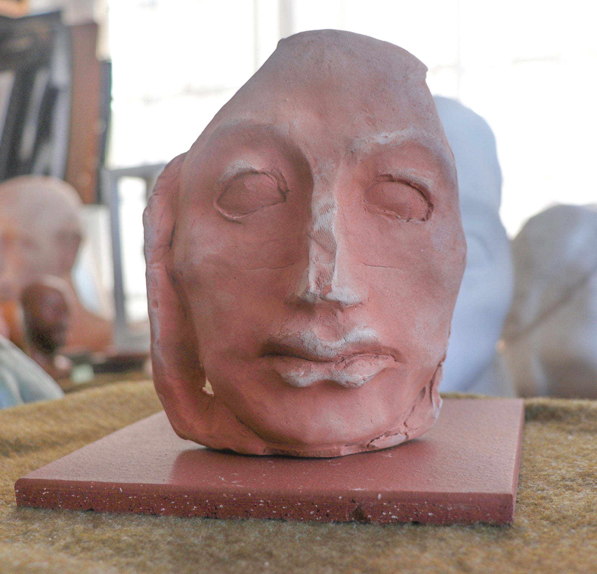 Making Faces, Part II: Clay Sculpture Heads (June 2012) – Hannah's