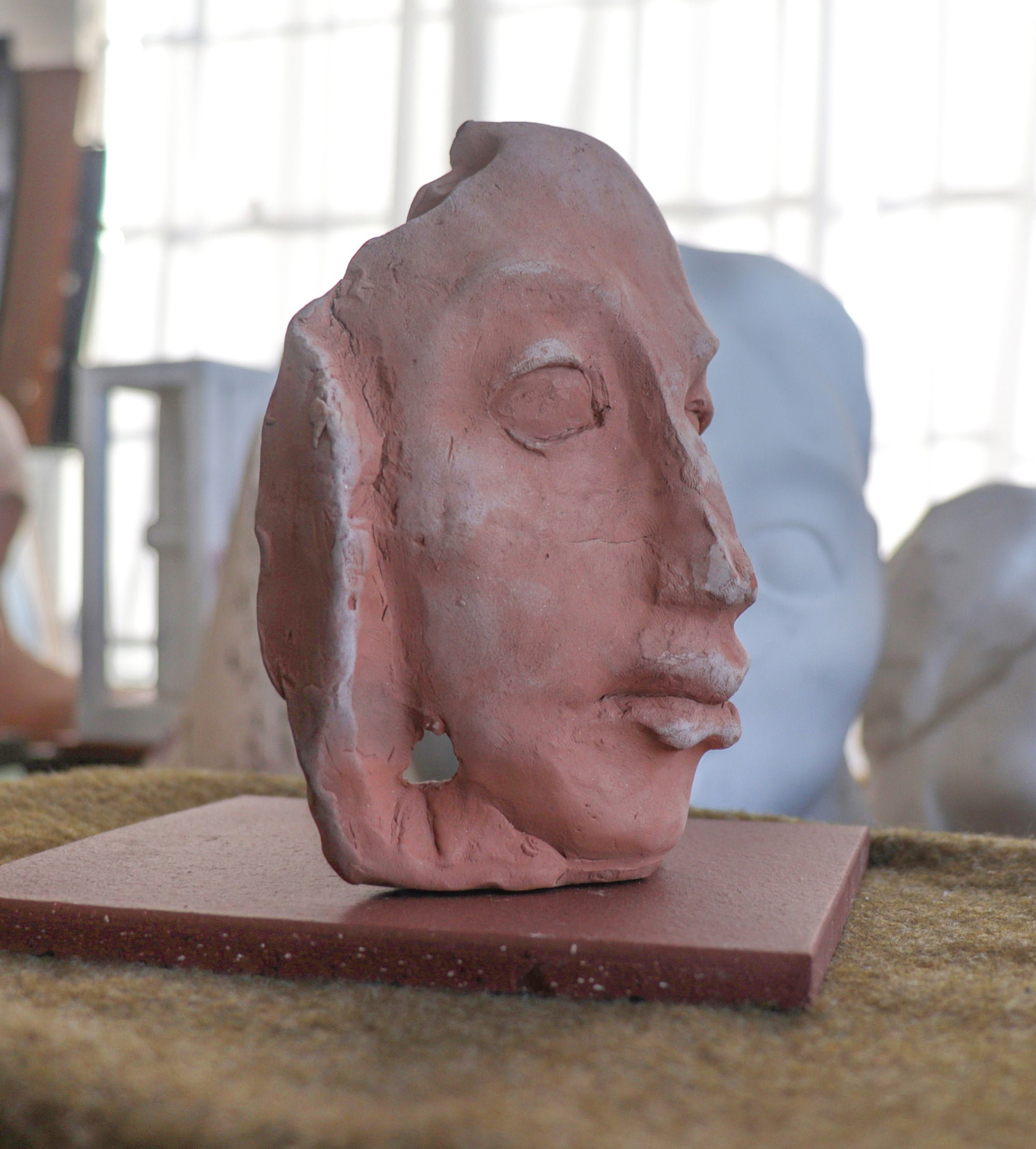 Mask from Ruins <br>1995 Clay Scuplture<br><br>#C2984