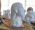 Contemplative Carved Bust <br>Late 20th Century Plaster Sculpture <br><br>#C2994