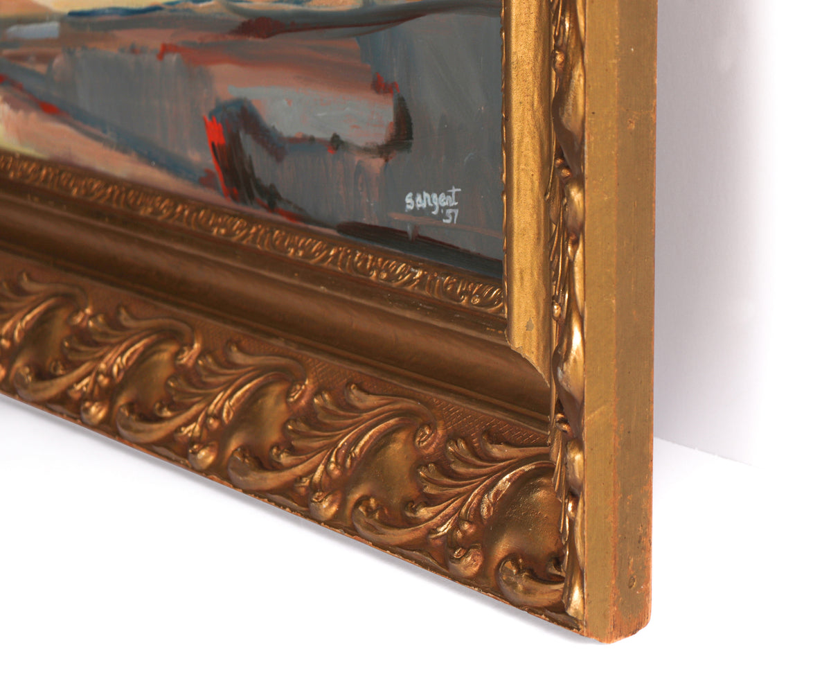 California Desert Scene<br>1957 Oil<br><br>#C3021