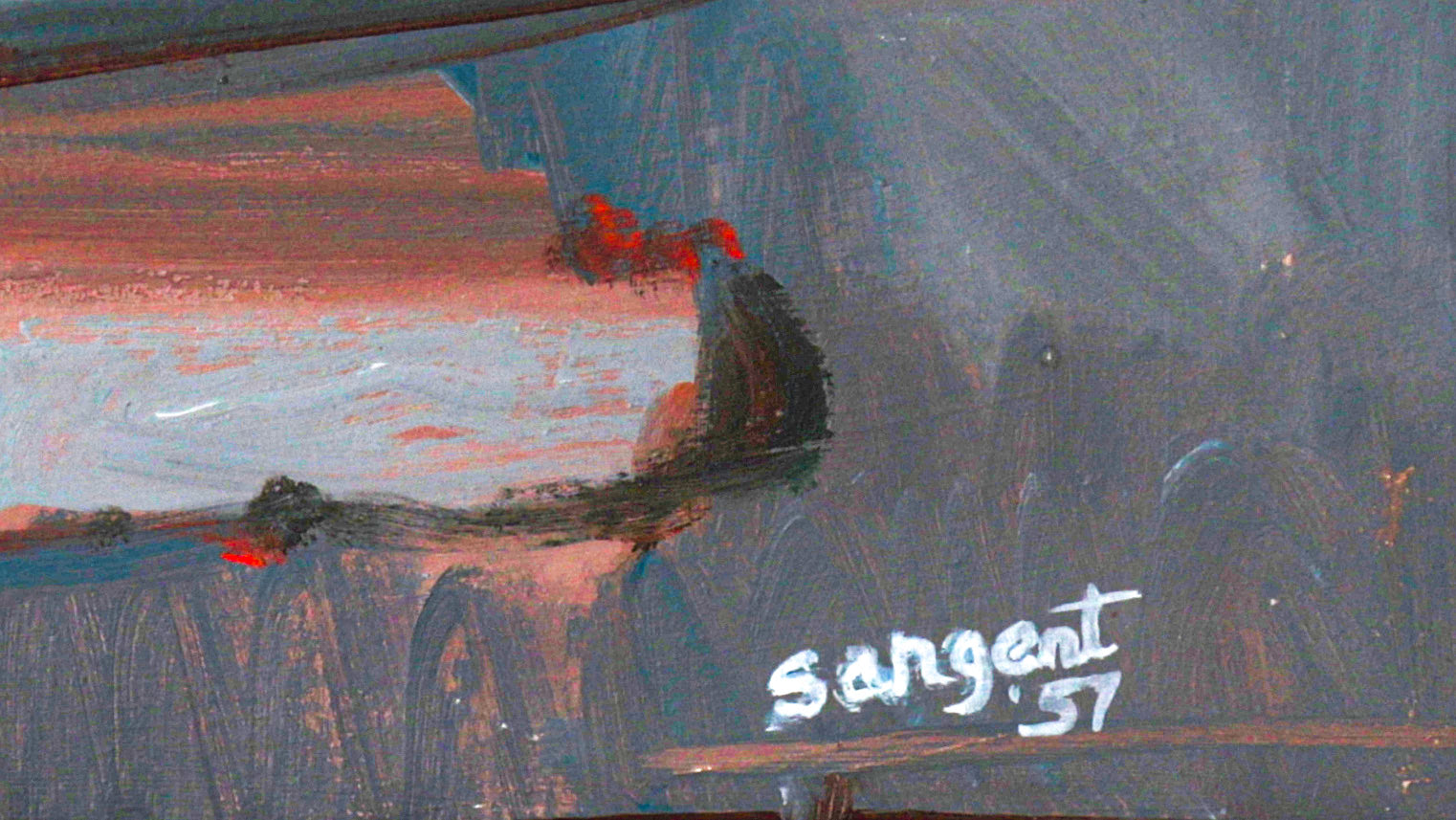 California Desert Scene<br>1957 Oil<br><br>#C3021