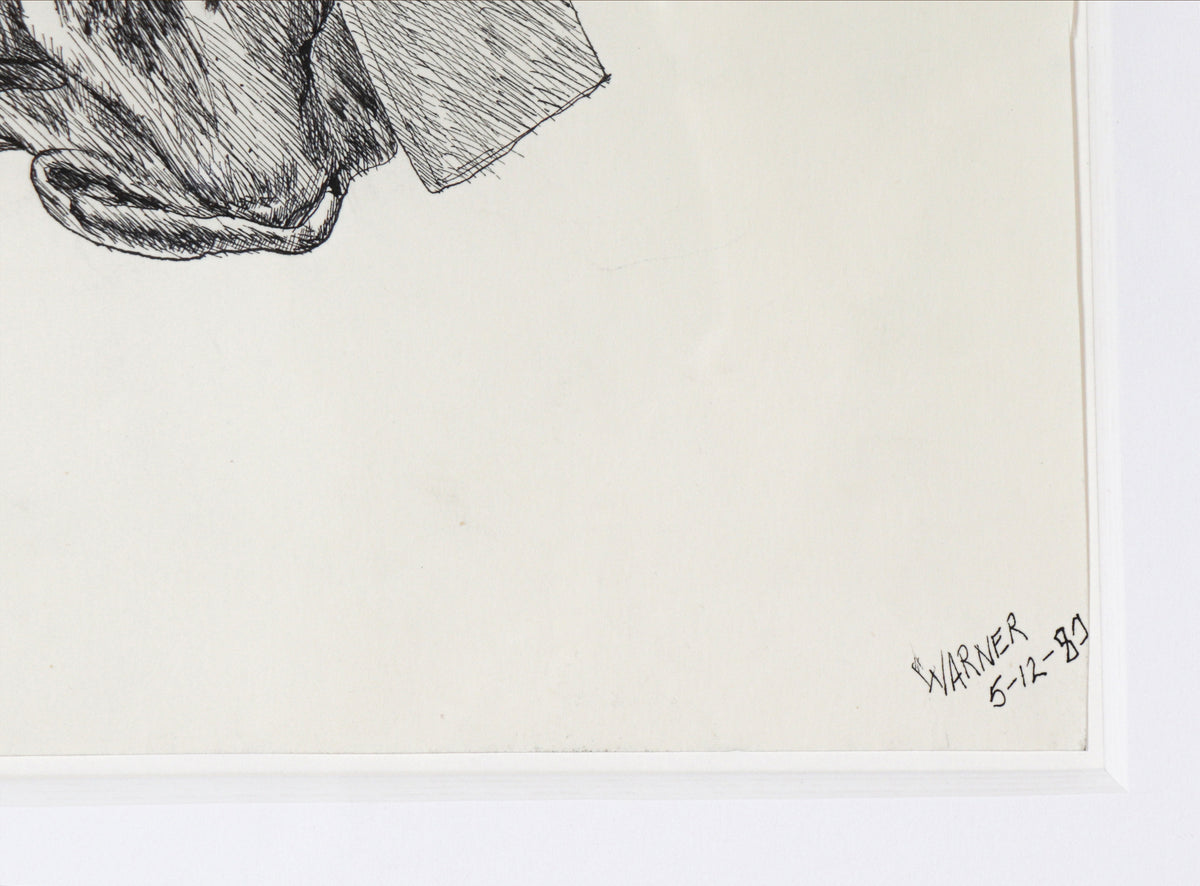 Monochromatic Drape Study <br>1980 Ink <br><br>#C3028