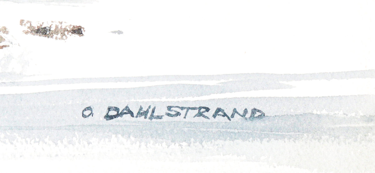 Foggy Coastline Study<br>20th Century Watercolor <br><br>#C3051