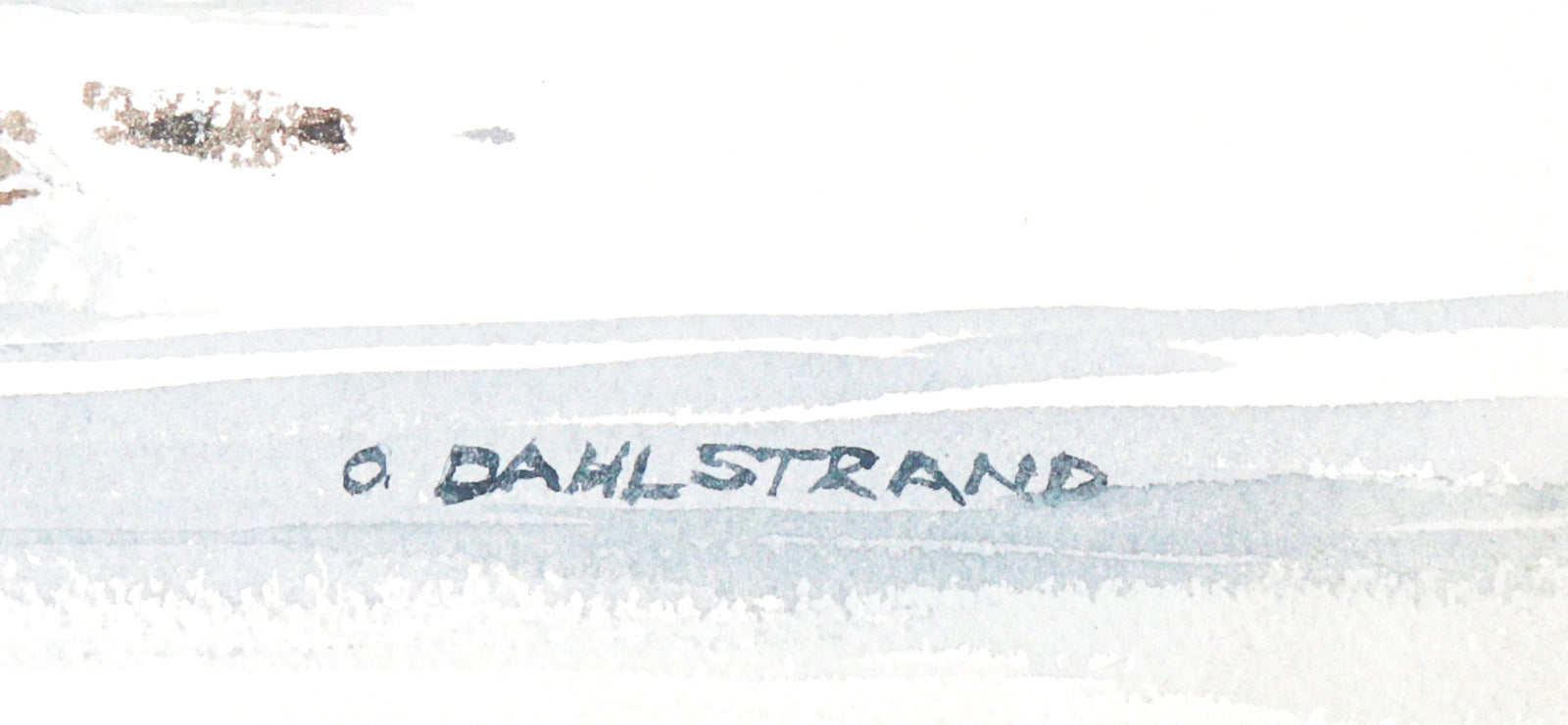 Foggy Coastline Study<br>20th Century Watercolor <br><br>#C3051