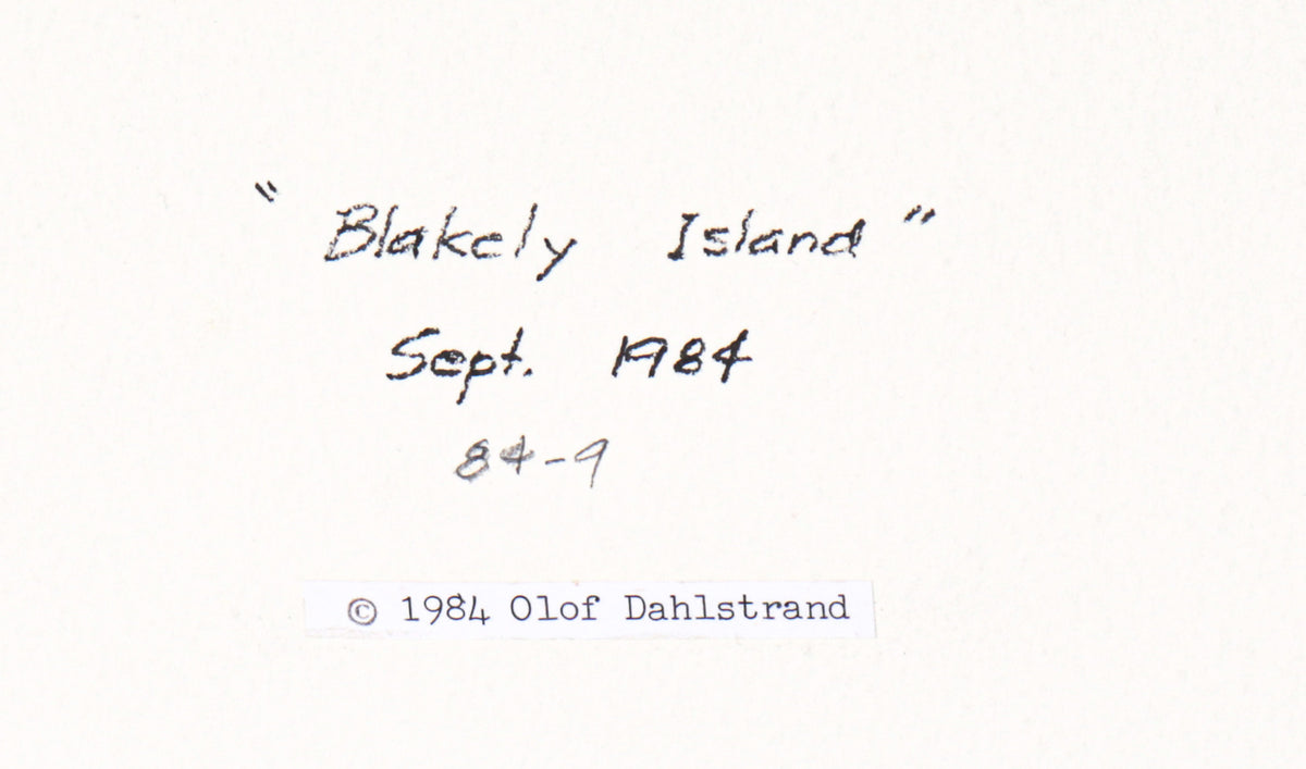 <i>Blakely Island</i><br>1984 Watercolor<br><br>#C3107