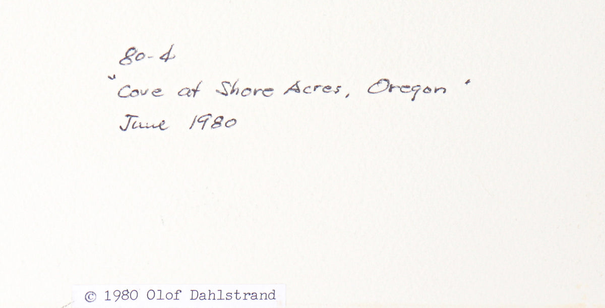 <i>Cove at Shore Aves, Oregon</i><br>1980 Watercolor<br><br>#C3110