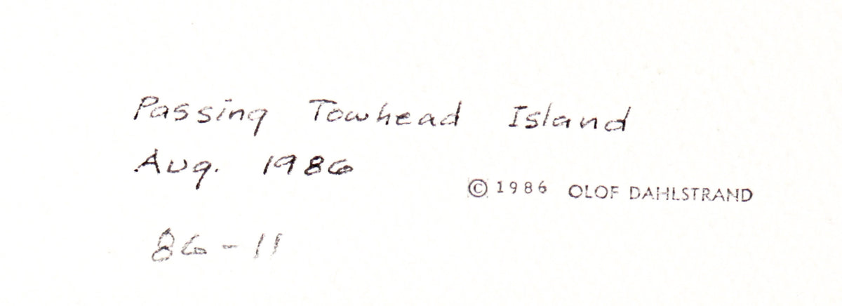 <i>Passing Towhead Island</i><br>1987 Watercolor<br><br>#C3119