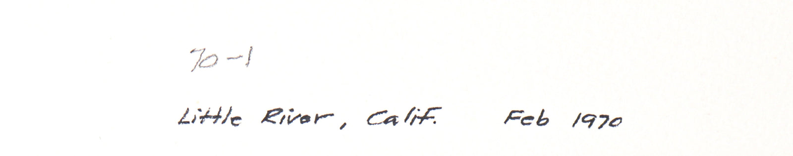 <i>Little River, CA</i><br>1970 Watercolor<br><br>#C3123