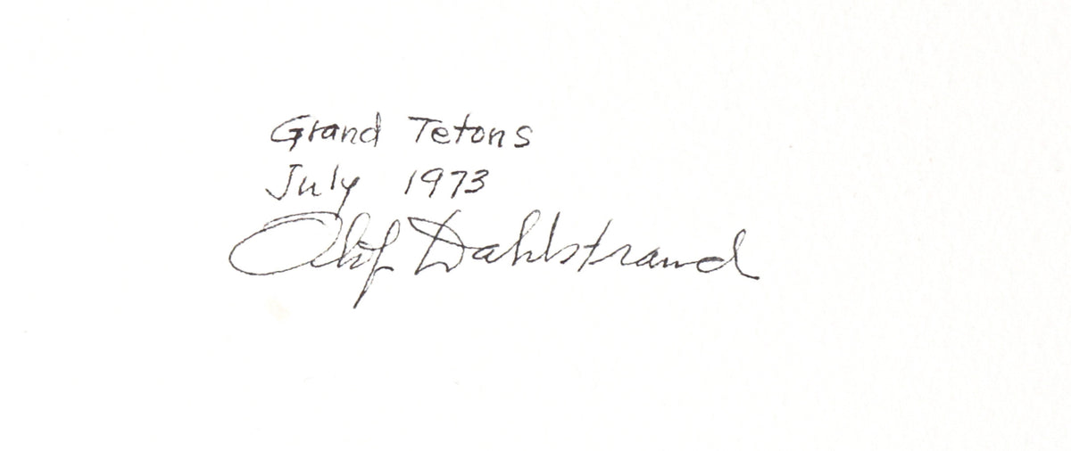 <i>Grand Tetons</i><br>1973 Watercolor<br><br>#C3127