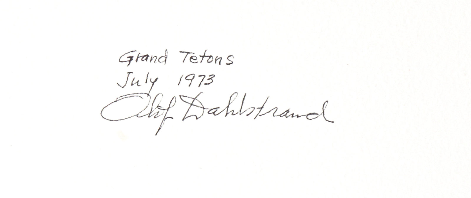 <i>Grand Tetons</i><br>1973 Watercolor<br><br>#C3127