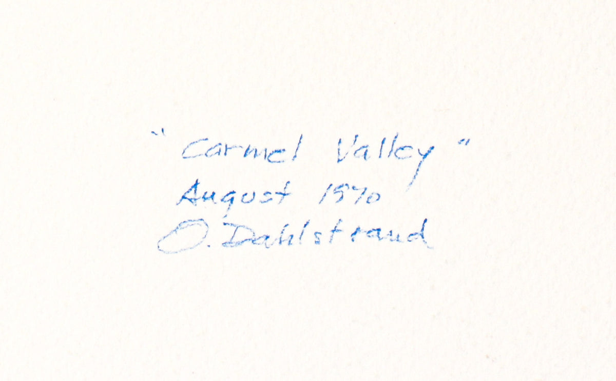 <i>Carmel Valley</i><br>1970 Watercolor<br><br>#C3142