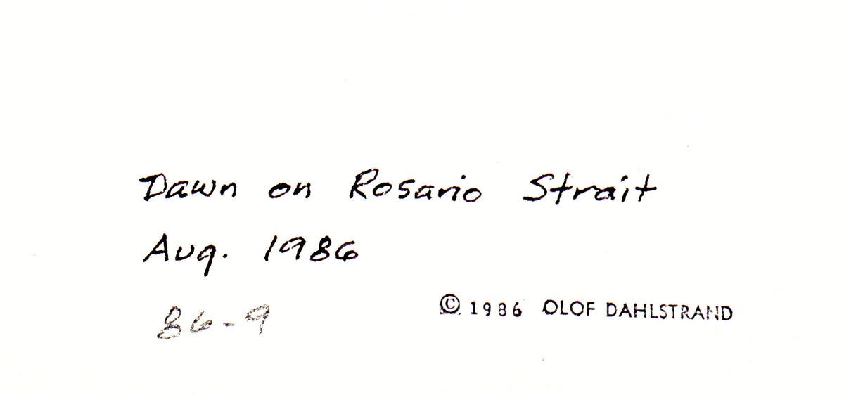 <i>Dawn on Rosario Strait</i><br>1986 Watercolor<br><br>#C3149