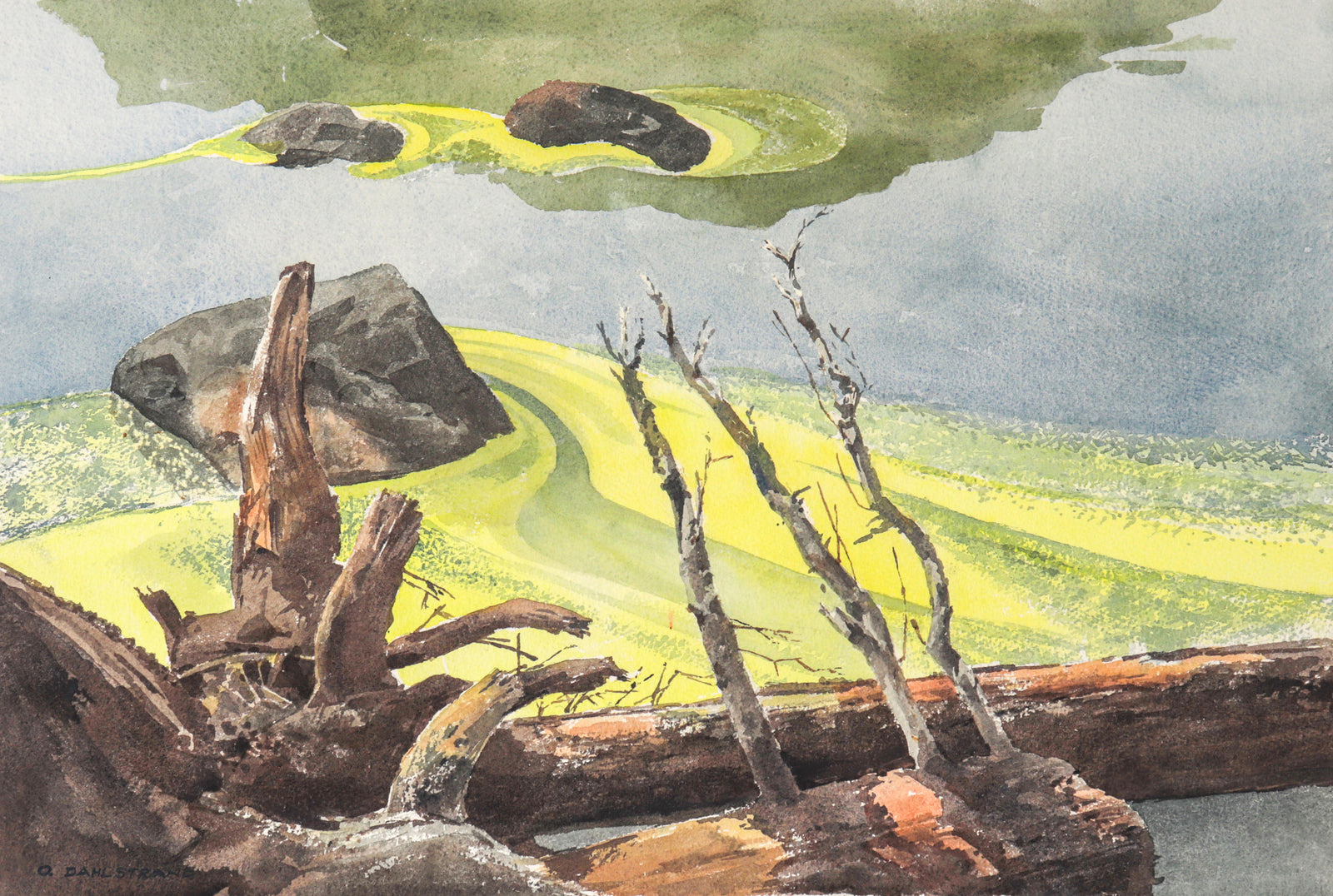 <i>Pollen - Lake Louise </i><br>1986 Watercolor <br><br>#C3153