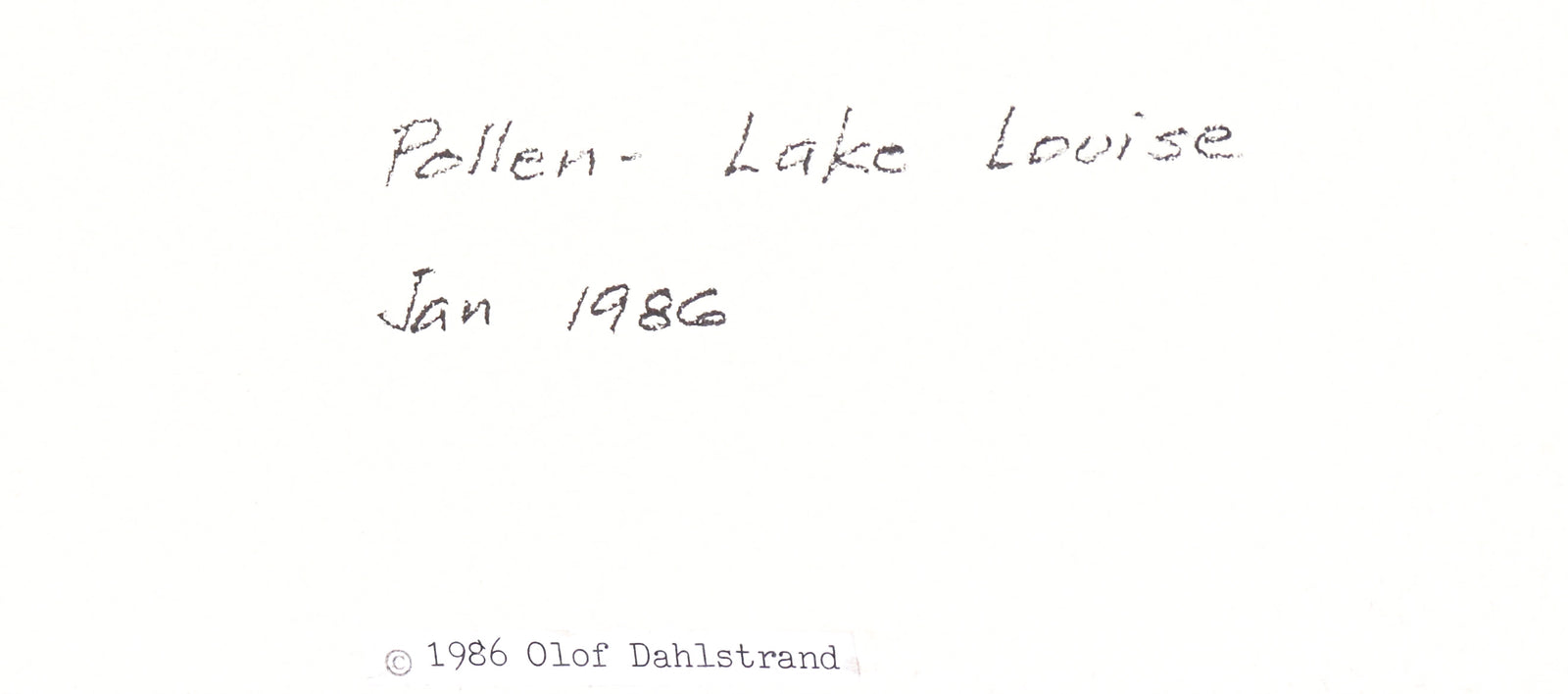 <i>Pollen - Lake Louise </i><br>1986 Watercolor <br><br>#C3153