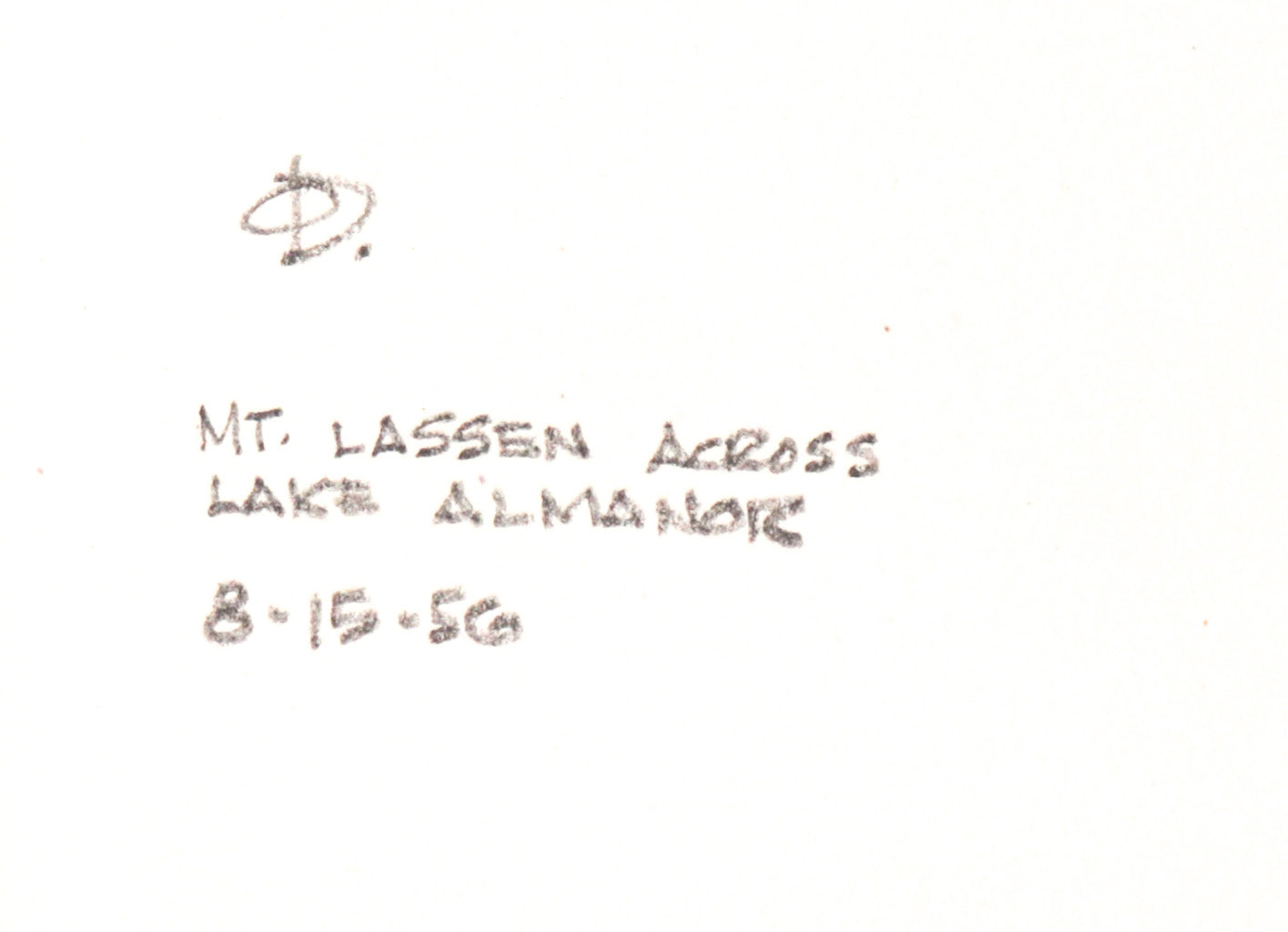 <i>Mt. Lassen across Lake Almanor</i><br>1986 Graphite<br><br>#C3156