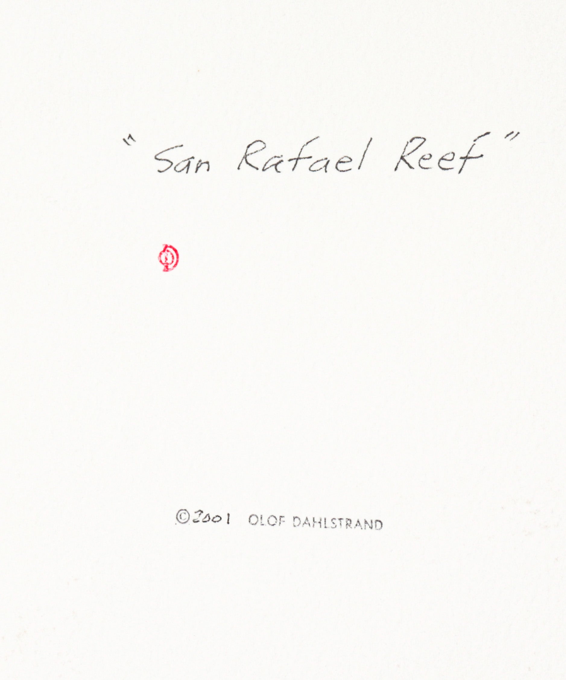 <i>San Rafael Reef </i><br>2001 Watercolor<br><br>#C3160