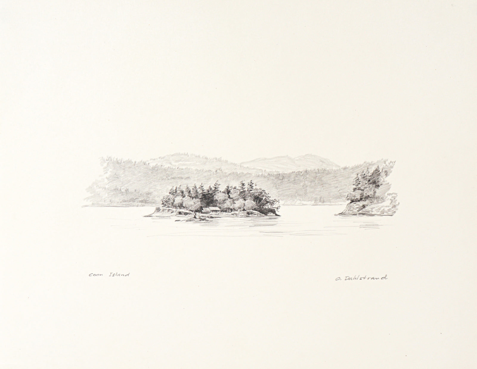 <i>Coon Island</i><br>1984 Graphite<br><br>#C3172