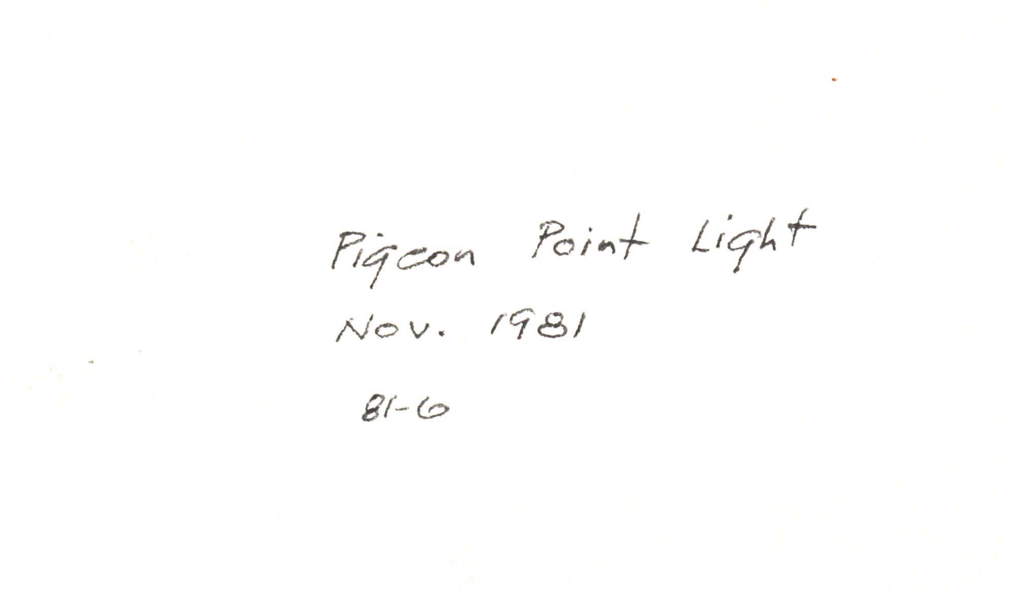<i>Pigeon Point Light</i><br>1981 Watercolor<br><br>#C3185