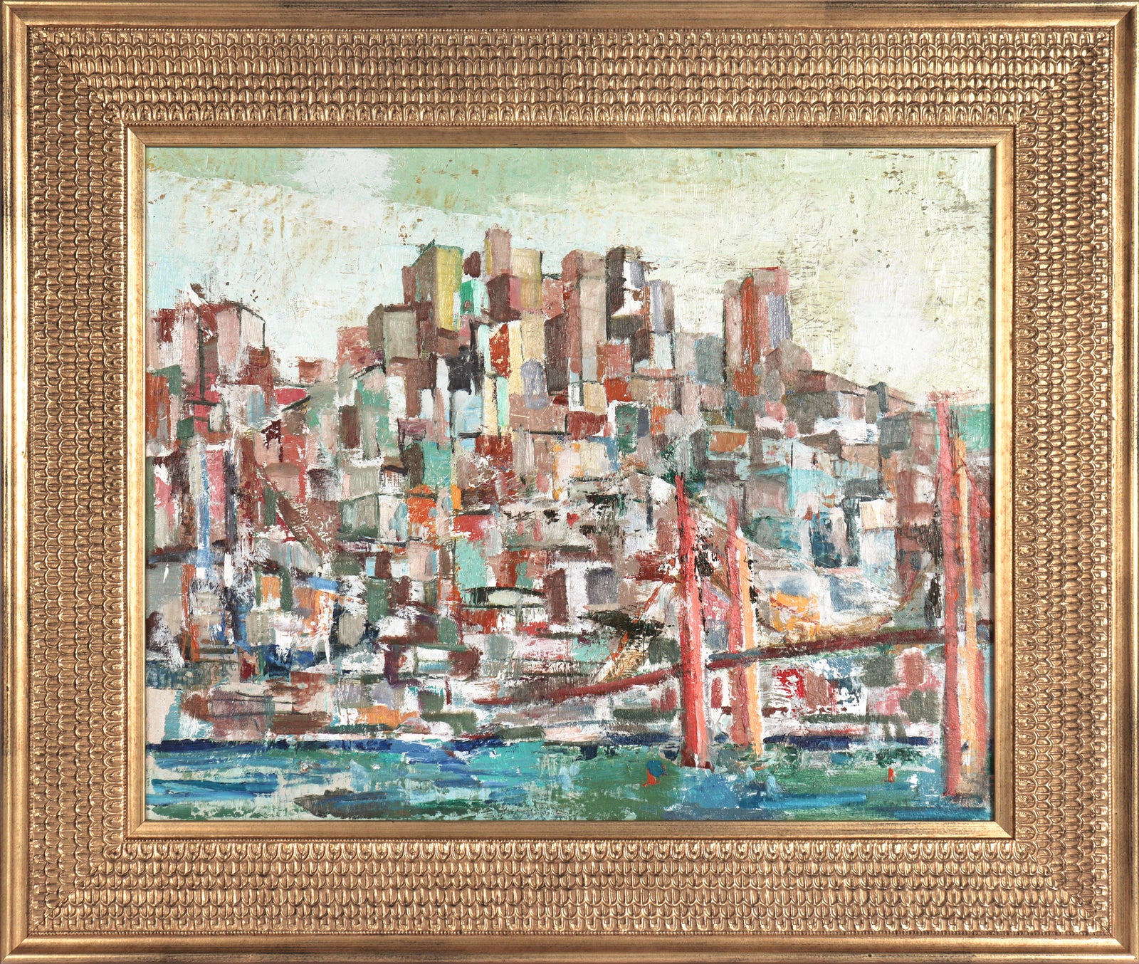 SF Skyline and the Golden Gate Bridge <br>20th Century Oil <br><br>#C3231