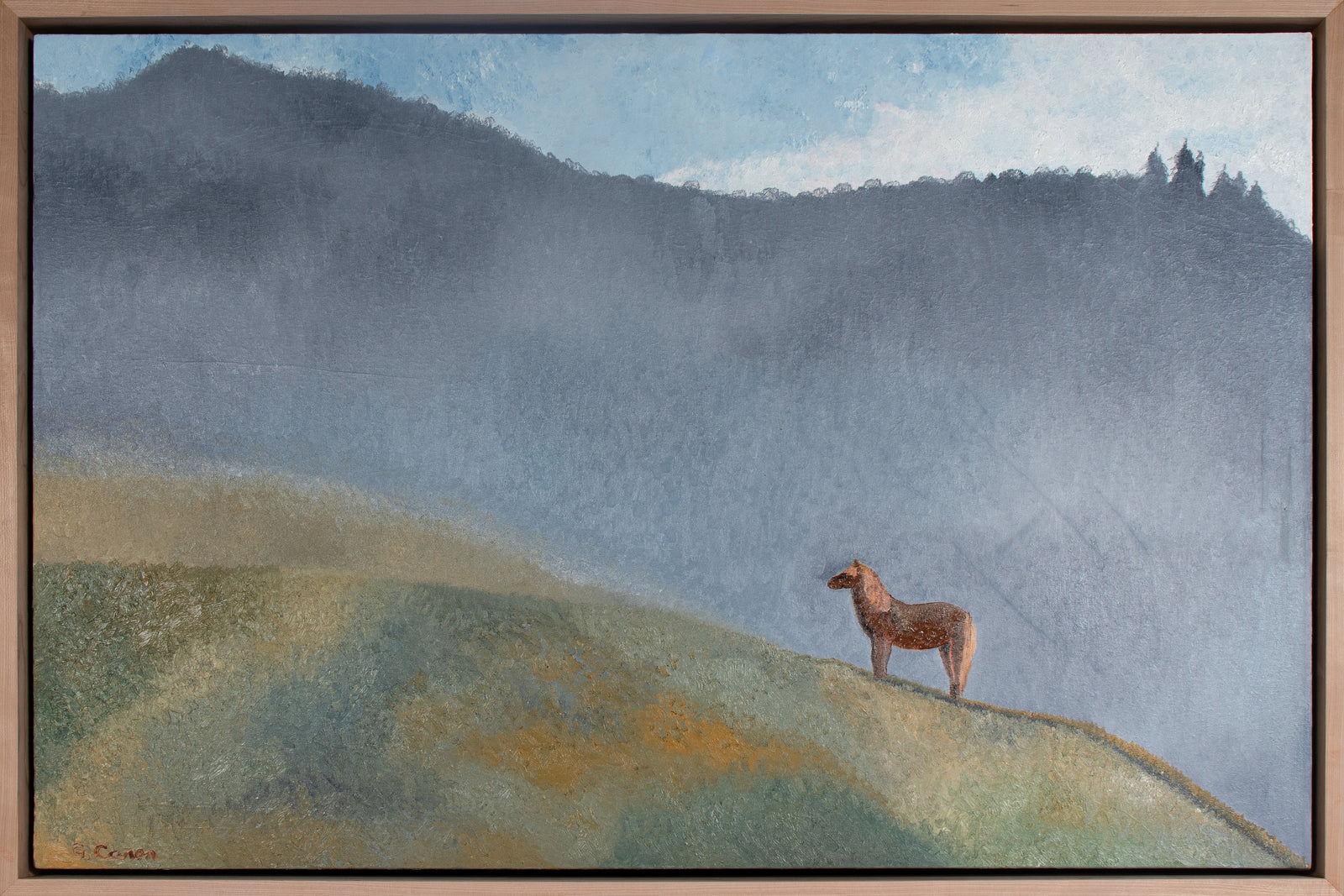 <i>Lifting Fog & Wild Stallion</i> <br>2023 Oil <br><br>#C3315